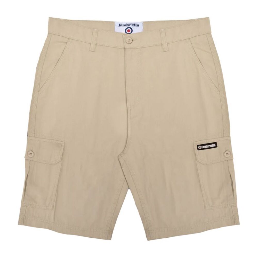 Lambretta Mens SS25 Cargo Shorts / Stone